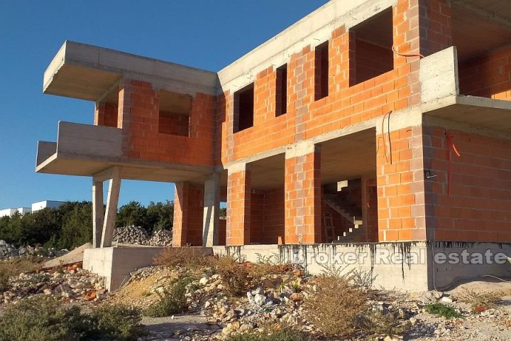 Villa with pool under construction