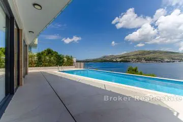 Newly built seafront villa with pool