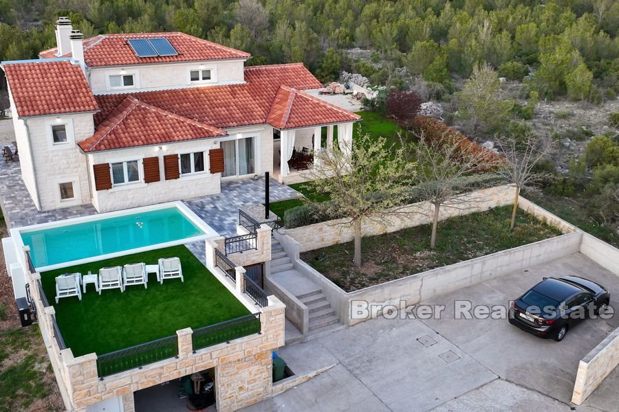 Stone house with pool