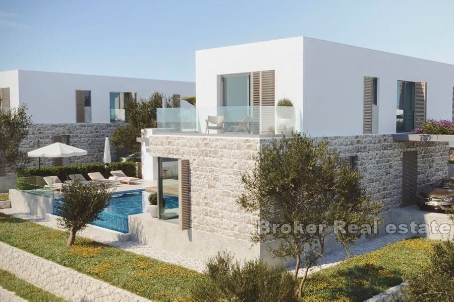 Stone villa with pool and sea view