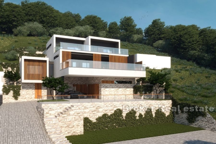 Land with a project and sea view